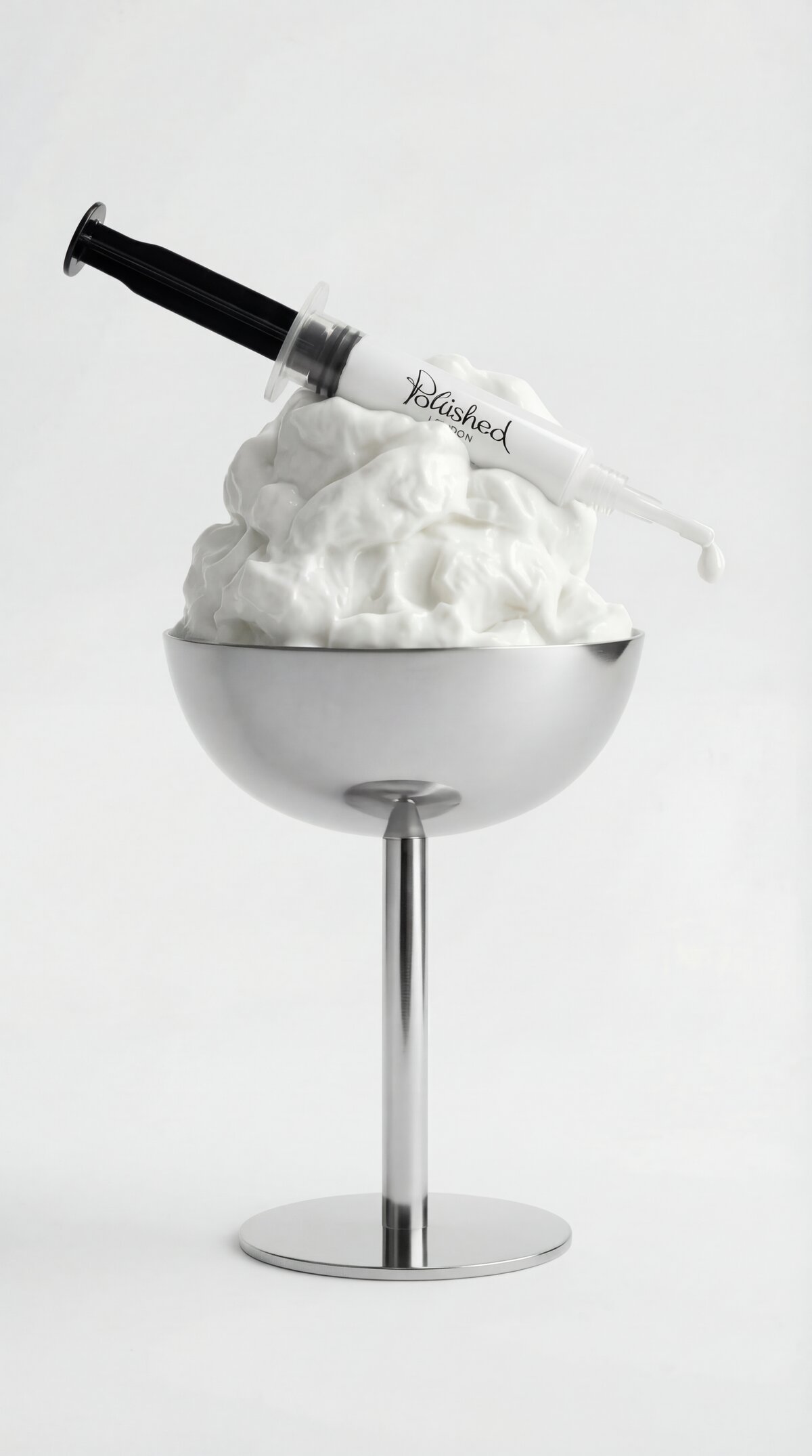Polished London, serum applicator into whipped texture